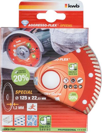 KWB AGGRESSO-FLEX dijamantna rezna ploča, ekstra tanka, 125x1,2 mm
