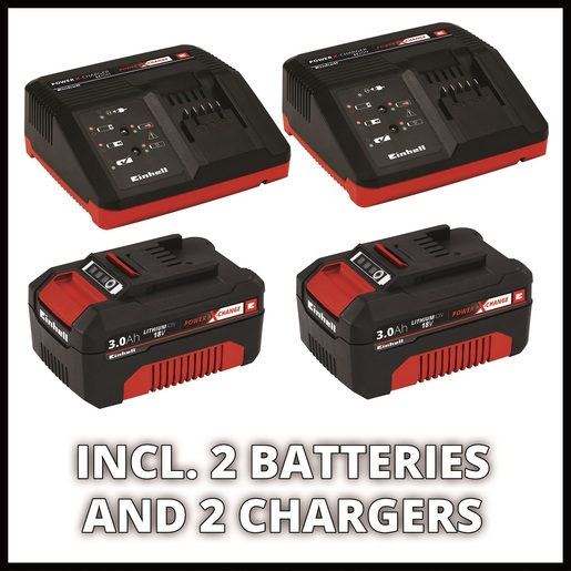 Einhell PXC akumulatorski trimer za travu BRUSHLESS AGILLO Kit (2 x 3,0 Ah + 2 x punjač)