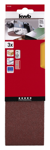 KWB Set brusnih traka 3/1, 75x533mm, g80