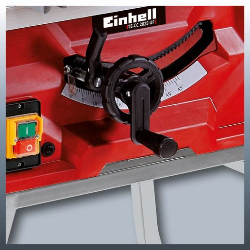 EINHELL stolna kružna pila s postoljem TE-CC 2025 UF (1500 W / 2000 W, visina reza 78 mm, rezni list Ø250 mm, veličina stola 645 x 530 mm)
