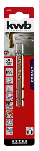 KWB COBALT svrdlo za metal 5 mm, HSS CO, DIN 338