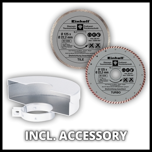 EINHELL kutna brusilica u setu TE-AG 125 CE