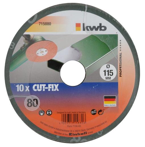 KWB Set CUT-FIX brusnih ploča za metal 10/1, 115mm, GR 80