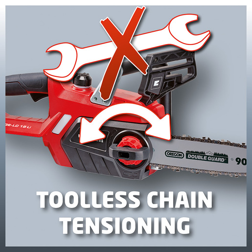 EINHELL akumulatorska lančana pila GE-LC 18 Li - Solo Power X-Change, bez baterije i punjača (18V, 230 mm duljina reza, Oregon vodilica i lanac)