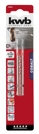 KWB COBALT svrdlo za metal 3,5 mm, HSS CO, DIN 338