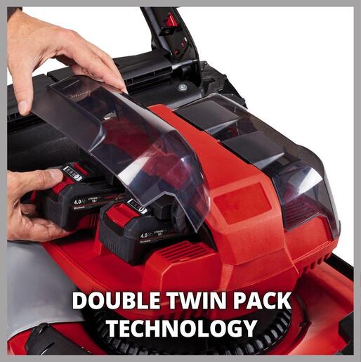 EINHELL akumulatorska kosilica GE-CM 36/47 HW Li (18V+18V) Power X-Change (2x18 V, 2x4.0 Ah, 47 cm, 75 L)