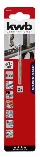 KWB SILVER STAR svrdlo za metal 1 mm, 2/1, HSS, DIN 338