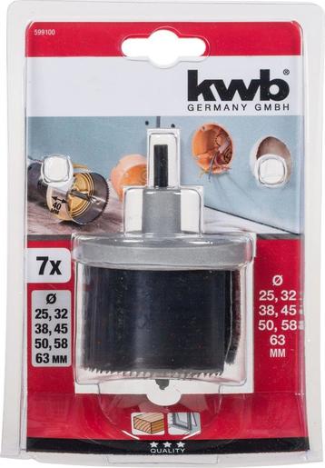KWB Kružna pila za rupe 25-63 mm, dubina 40 mm, 7/1