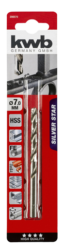 KWB SILVER STAR svrdlo za metal 7 mm, HSS, DIN 338