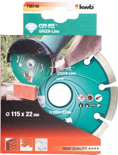 KWB CUT-FIX dijamantna rezna ploča 115x1,6 mm, Green-Line