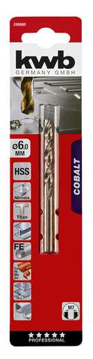 KWB COBALT svrdlo za metal 6 mm, HSS CO, DIN 338