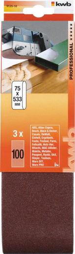 KWB Brusna traka za drvo i metal, 75x533 mm, GR 100, 3/1