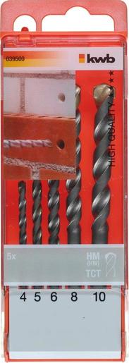 KWB Set svrdla za kamen i beton 4-10 mm, 5/1, TCT, ISO 5468