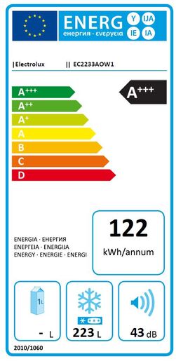 Electrolux zamrzivač EC2233AOW1