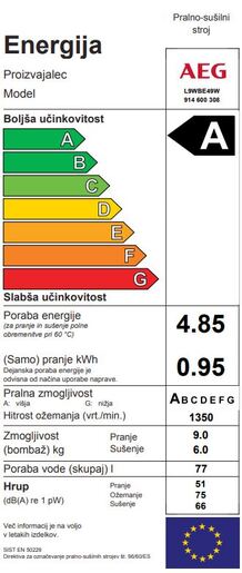 AEG perilica sušilica rublja L9WBE49W