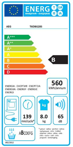 AEG sušilica rublja T6DBG28S