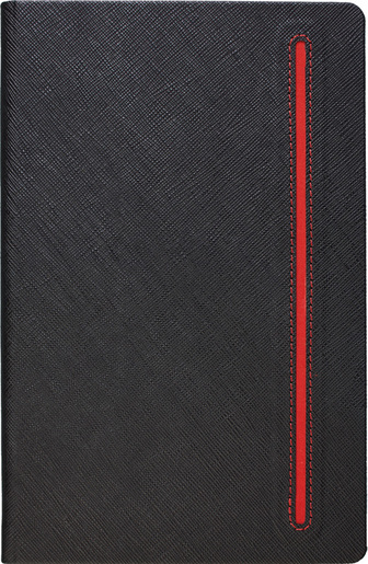 Notes TEXTURE BLACK A5 14x21 crno-crveni