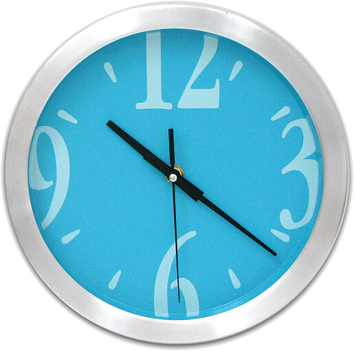 Sat zidni Fluid srebrno/plavi