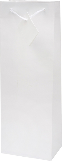 Vrećica za bocu jednobojna mat bijela/ sjaj bijela, 12 kom