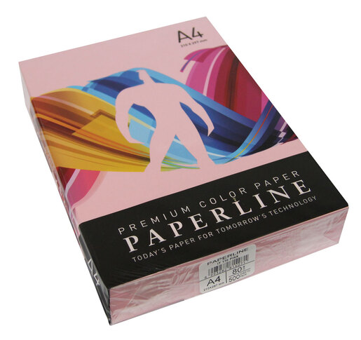 Papir ILK A4 PAPERLINE 80gr pastelni roza 500/1