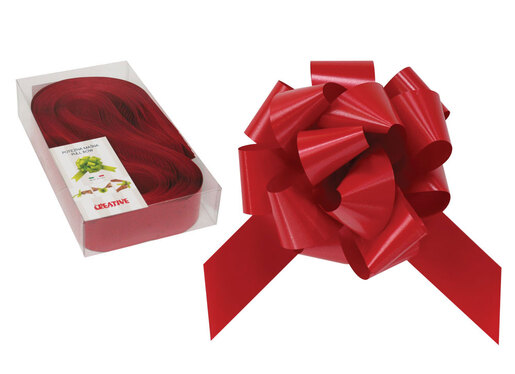 Mašna potezna 50mm mat crvena