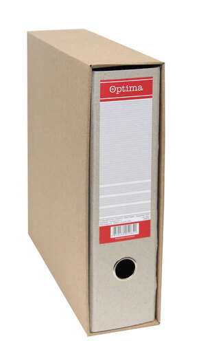 Registrator s kutijom A4 široki OPTIMA EKO natur