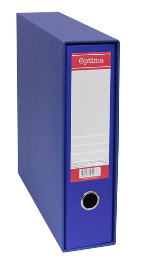 Registrator s kutijom A4 široki OPTIMA EKO plavi
