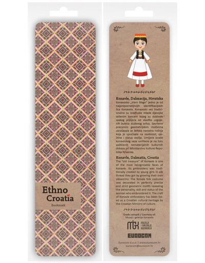 Označivač stranica kartonski 4,5 x 17,5cm Ethno Croatia Konavle