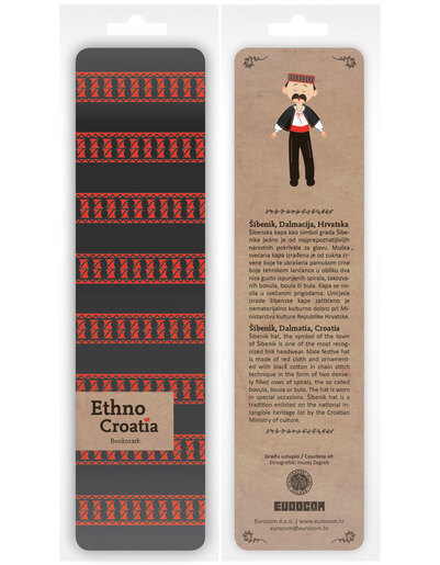 Označivač stranica kartonski 4,5 x 17,5cm Ethno Croatia Šibenik
