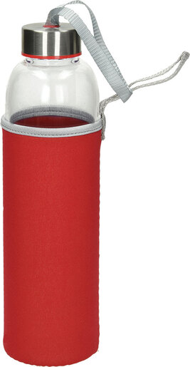 Boca za vodu staklena Wave COLOR crvena