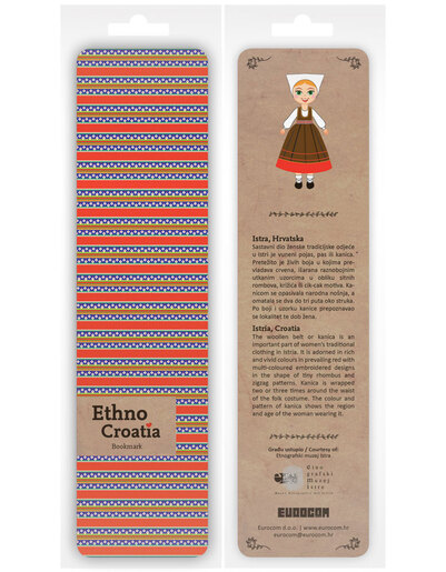 Označivač stranica kartonski 4,5 x 17,5cm Ethno Croatia Istra