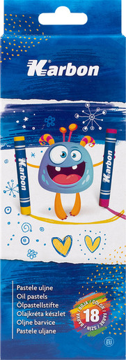 Pastele uljne, KARBON, 18 komada