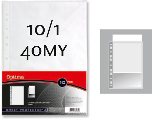 Fascikl pp uložni 40 mikrona A4 OPTIMA 10/1