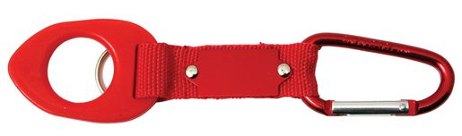 Privjesak karabin traka sa držačem za bocu crveni