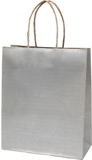 Vrećica srednja natron-ručka srebrna, 10 kom