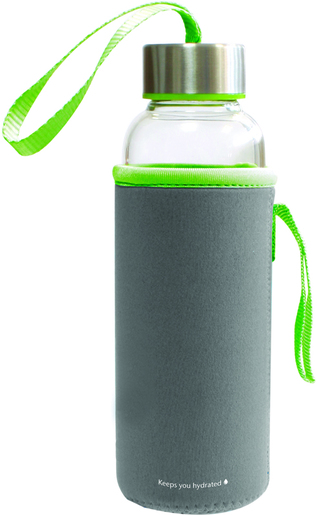 Boca za vodu staklena Wave 600 ml zelena