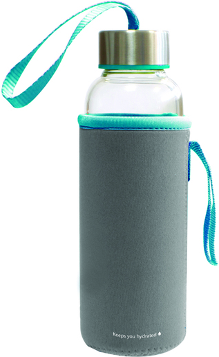 Boca za vodu staklena Wave 600 ml plava