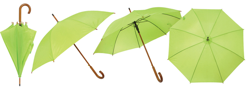 Kišobran Zeus drvena drška svj. zeleni