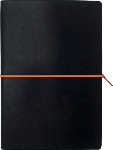 Notes PORTOFINO BLACK A5 14x21 crno-narančasti