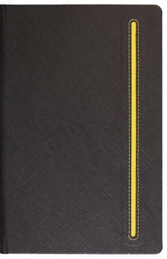 Notes TEXTURE BLACK A5 14x21 crno-žuti