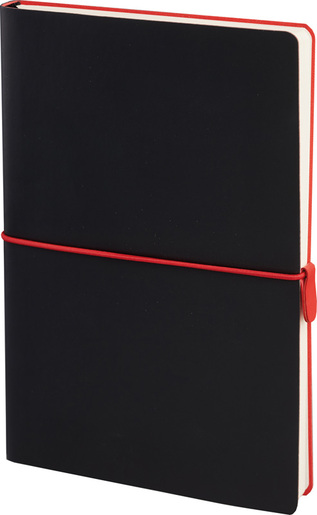 Notes PORTOFINO BLACK A5 14x21 crno-crveni