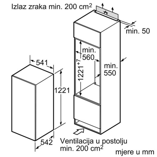 Bosch hladnjak KIR24V21FF