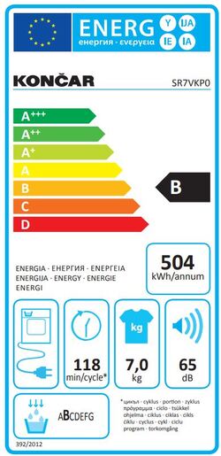 Končar sušilica rublja SR7VKP0