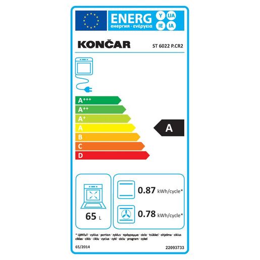 Končar štednjak ST 6022 P.CR2