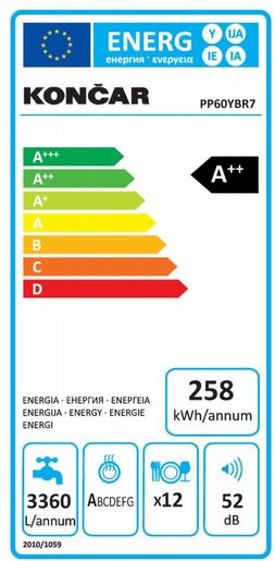 Končar perilica posuđa PP60YBR7
