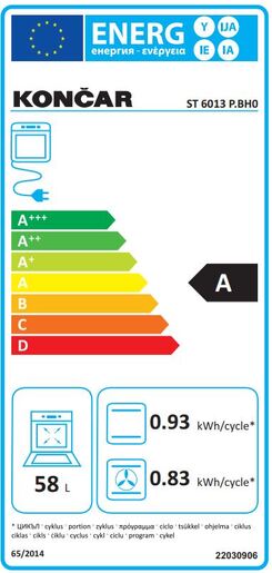 Končar štednjak ST 6013 P.BH0