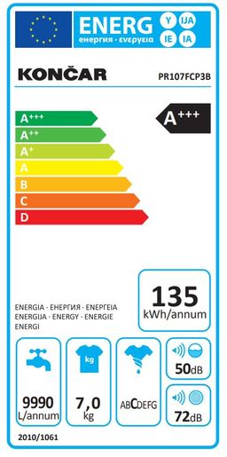 Končar perilica rublja PR107FCP3B