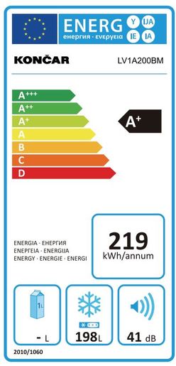 Končar zamrzivač LV1A200BM