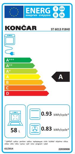 Končar štednjak ST 6013 P.CH4