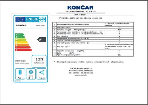 Končar hladnjak H1A 48 110.BF